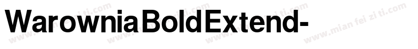 Warownia Bold Extend字体转换